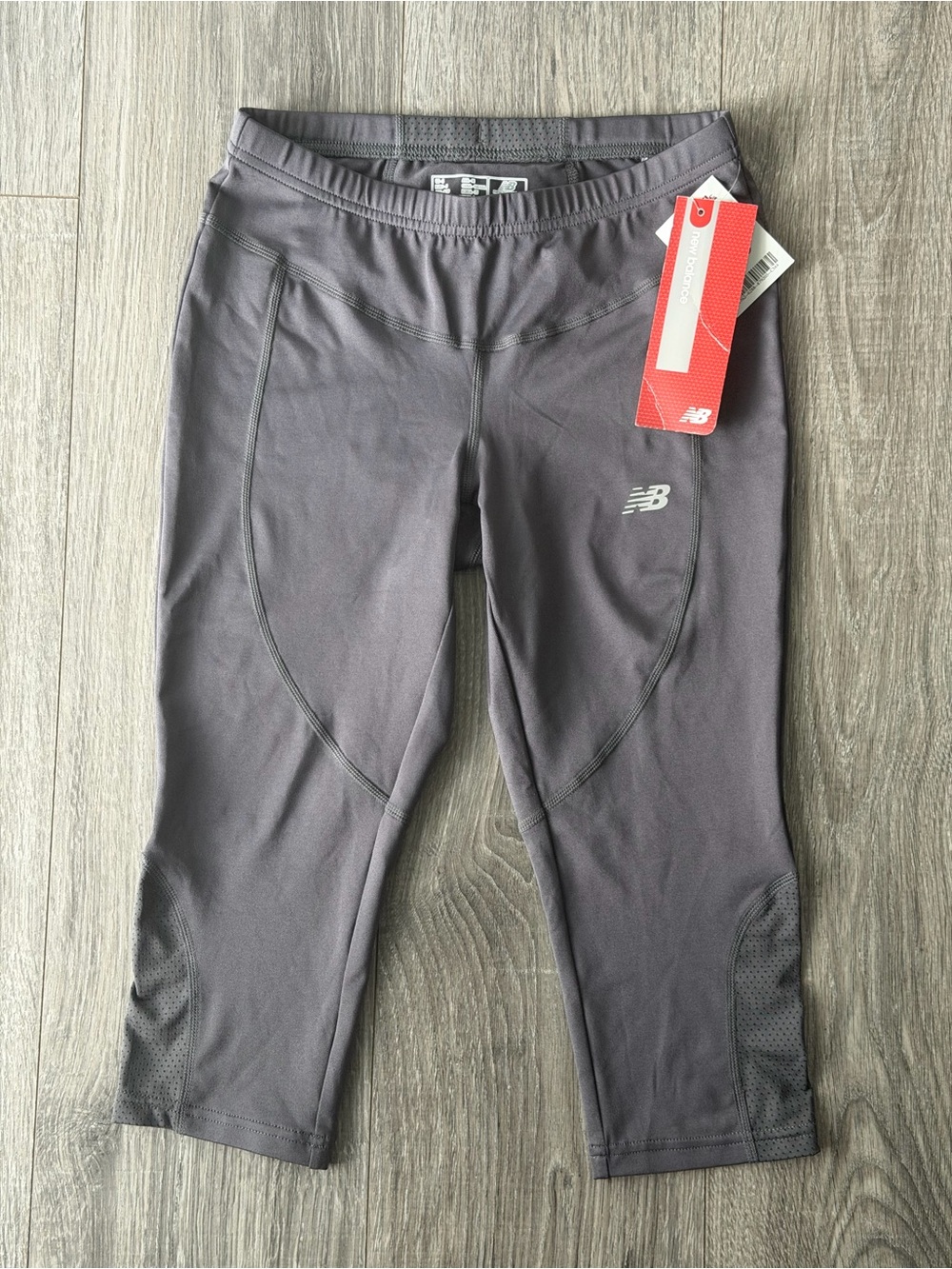 New Balance Charcoal Gray Cropped Athletic Leggings